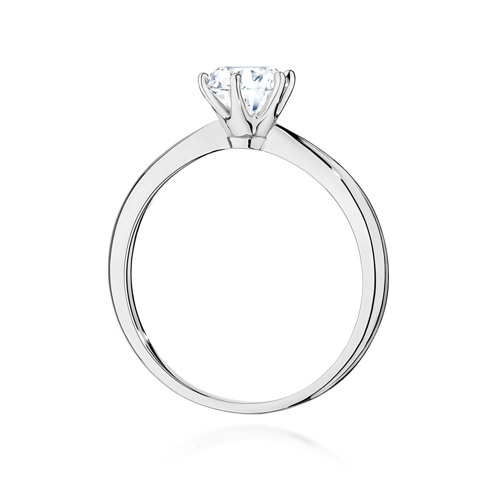 GREMARI 14K (585) White Gold engagement ring with Round 0.70 ct Lab-grown Diamond