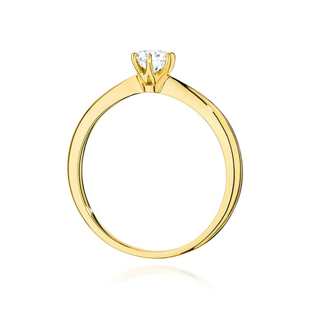 GREMARI 14K (585) Yellow Gold engagement ring with Round 0.40 ct Lab-grown Diamond