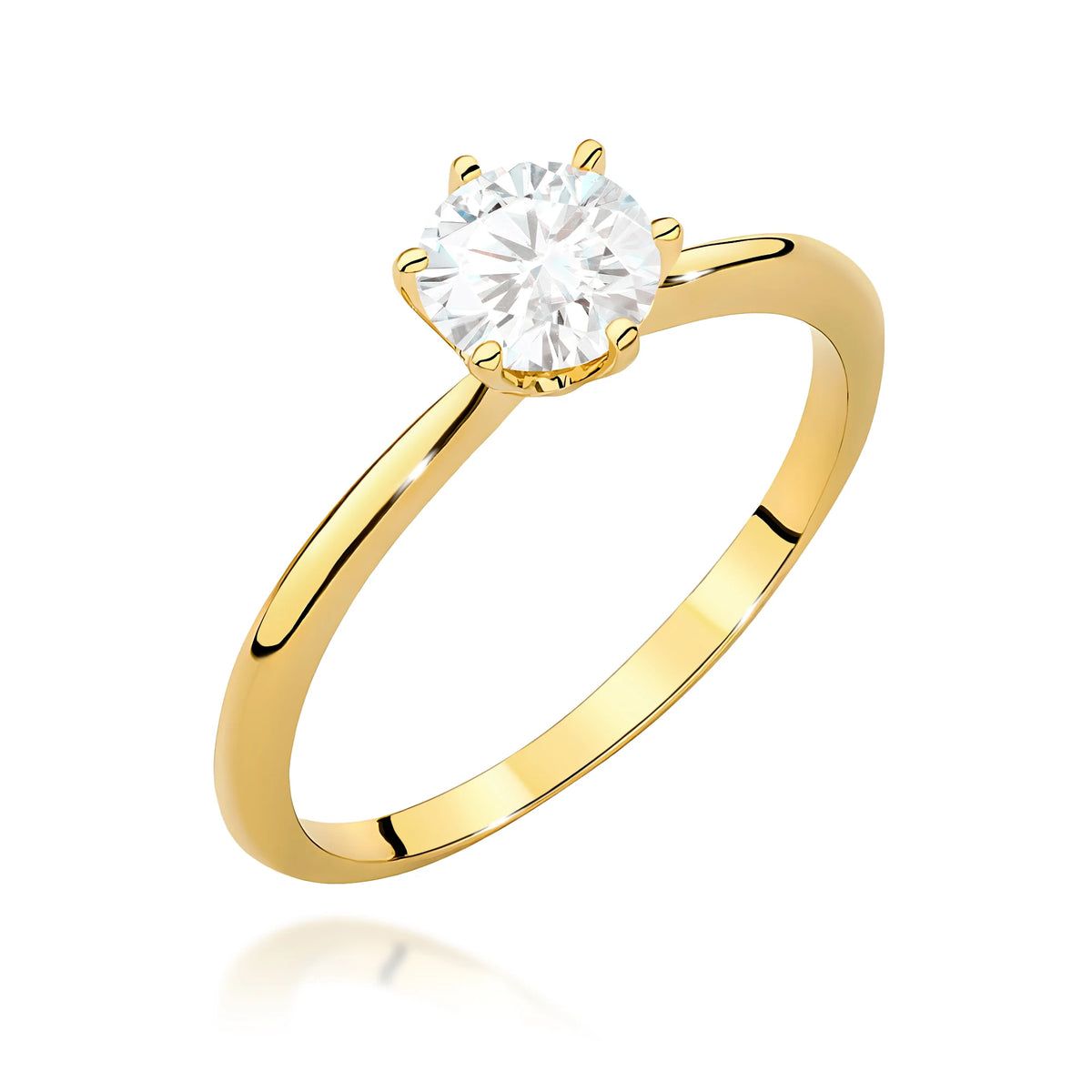 GREMARI Yellow Gold engagement ring with Round 0.70 ct Lab-grown Diamond