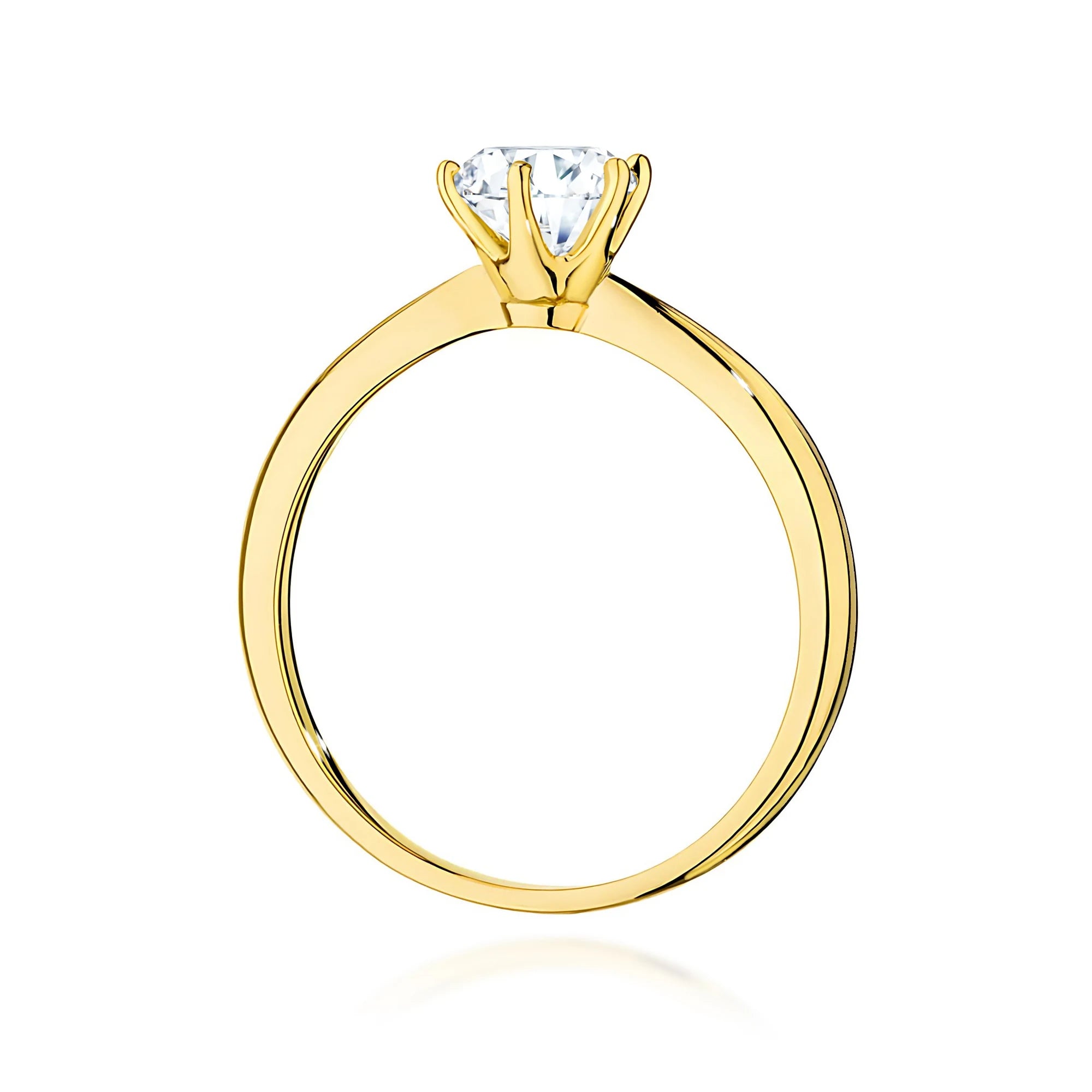 GREMARI 14K (585) Yellow Gold engagement ring with Round 0.70 ct Lab-grown Diamond
