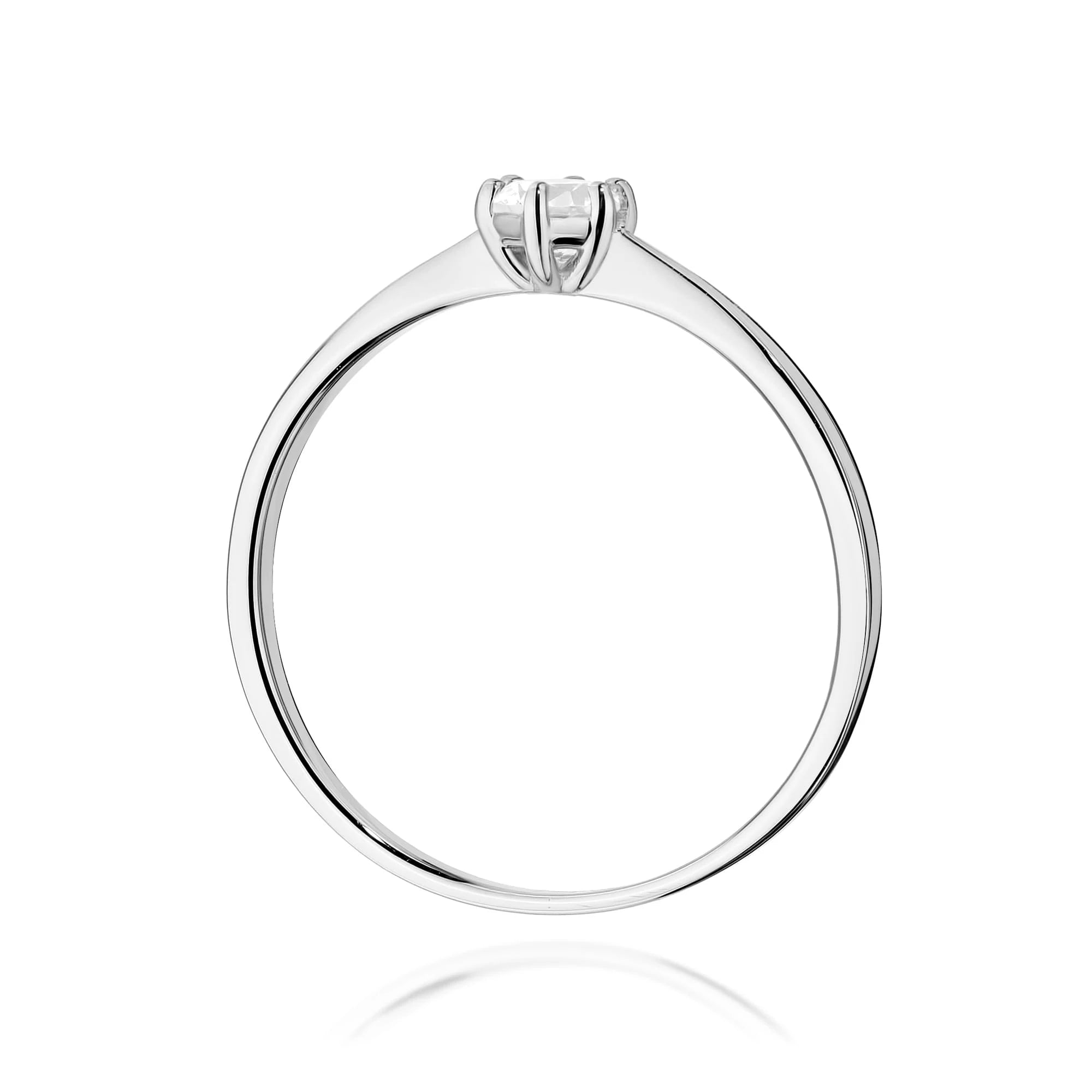 GREMARI 14K (585) White Gold engagement ring with Round 0.20 ct Lab-grown Diamond