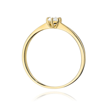 GREMARI 14K (585) Yellow Gold engagement ring with Round 0.20 ct Lab-grown Diamond