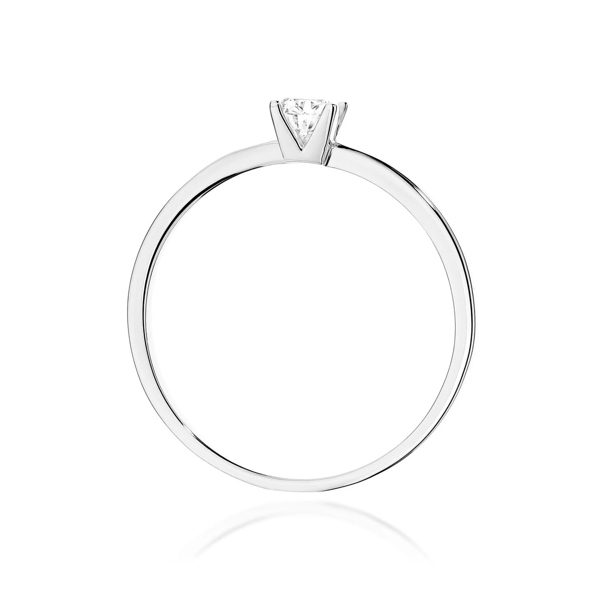 GREMARI 14K (585) White Gold engagement ring with Princess 0.15 ct Lab-grown Diamond
