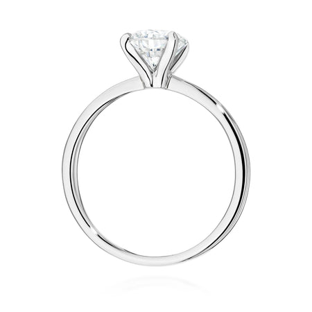 GREMARI 14K (585) White Gold engagement ring with Round 1.00 ct Lab-grown Diamond
