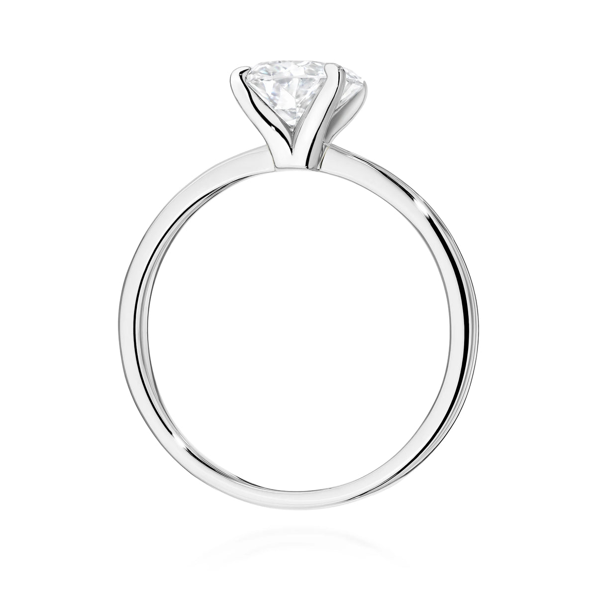 Prsten z bílého zlata s lab-grown diamantem 1,50 ct Oval
