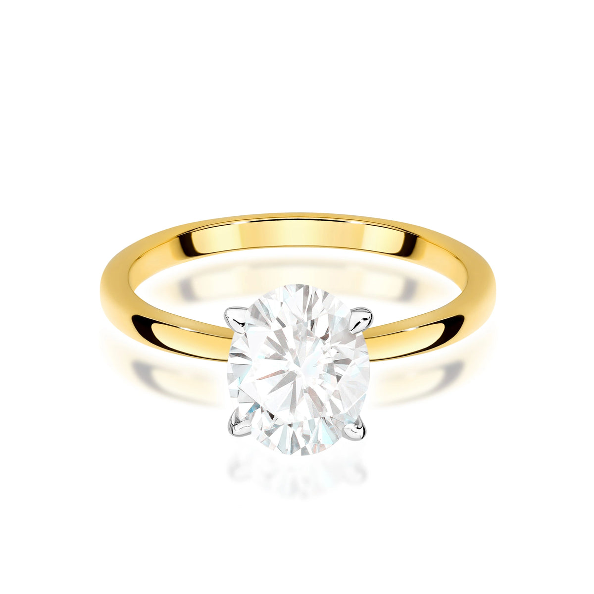 Prsten ze žlutého zlata s lab-grown diamantem 1,50 ct Oval
