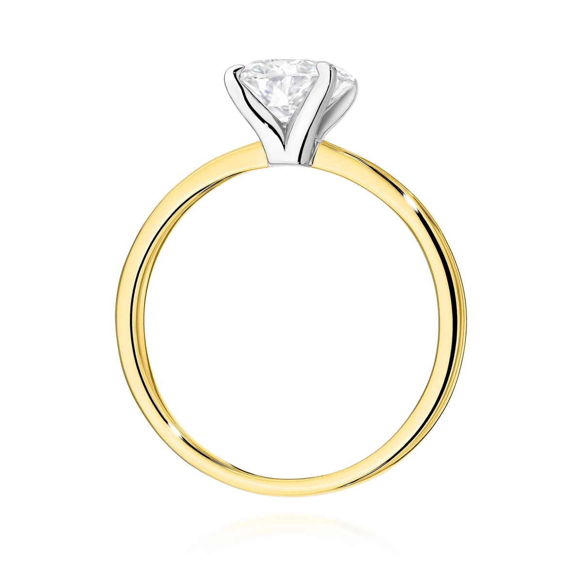 Prsten ze žlutého zlata s lab-grown diamantem 1,50 ct Oval