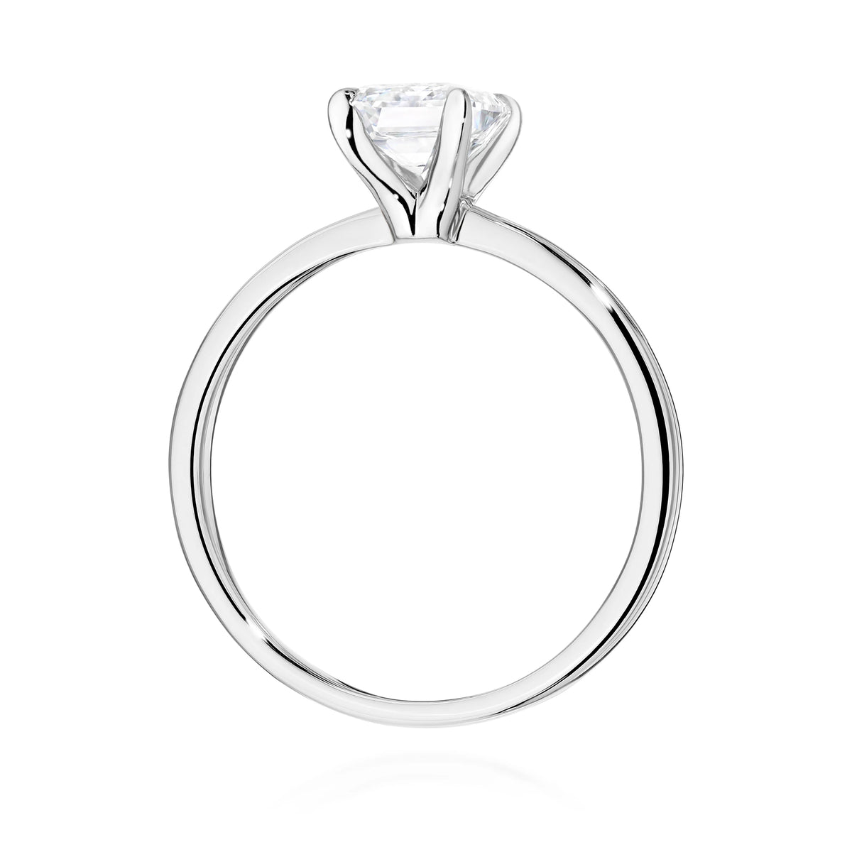 Prsten z bílého zlata – lab-grown diamant Emerald o hmotnosti 1,50 ct