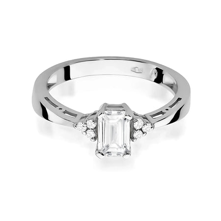 Lab-grown Diamond Engagement Ring in 585 White Gold