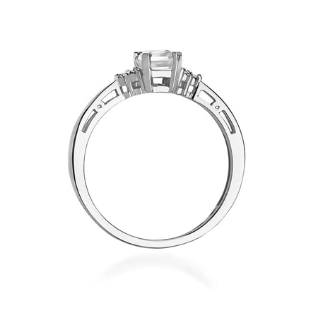 Lab-grown Diamond Engagement Ring in 585 White Gold
