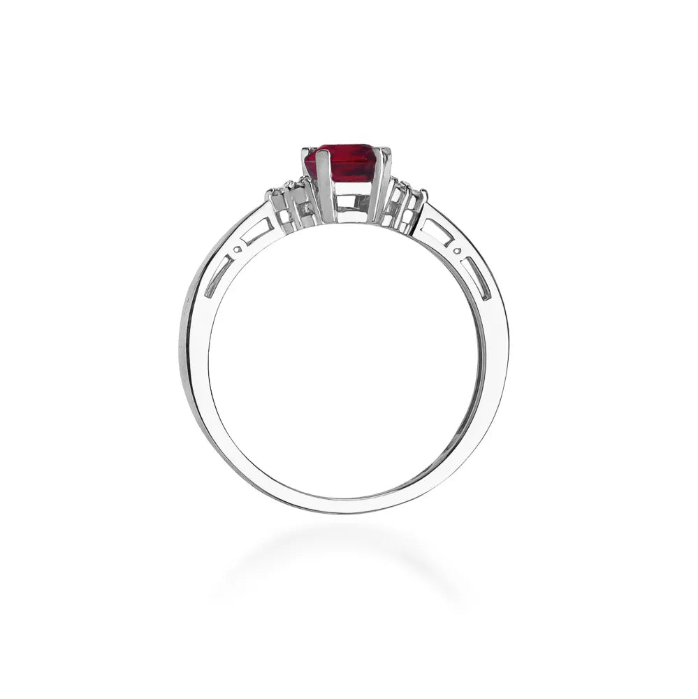 zlatý prsten s 0,80ct rubínem a diamanty w0002-rur-01