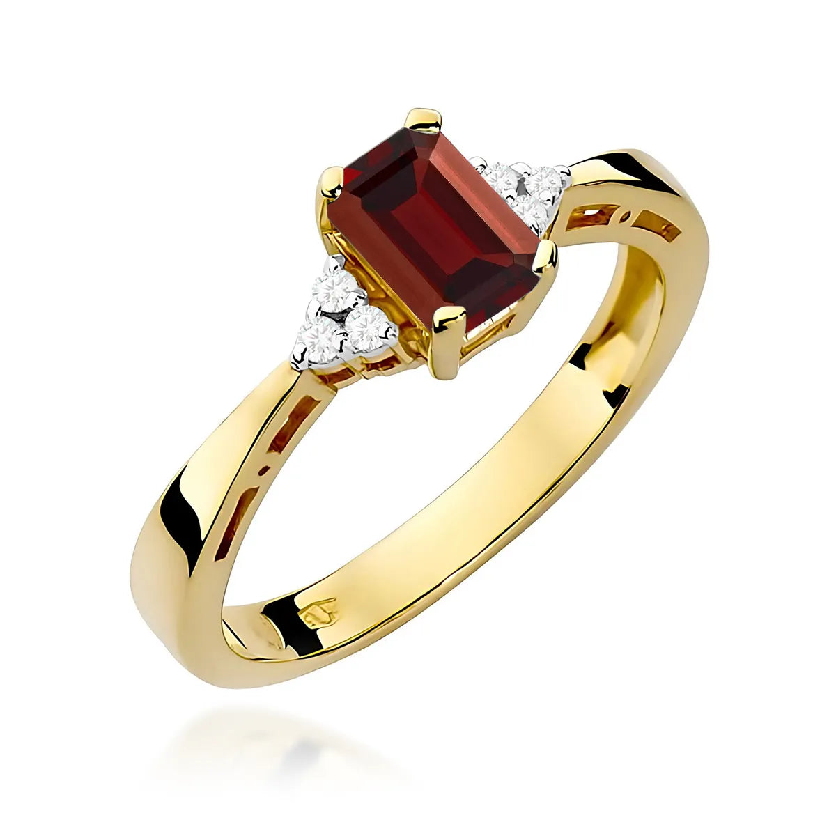zlatý prsten s topazem 0,65 ct a diamanty - kopie