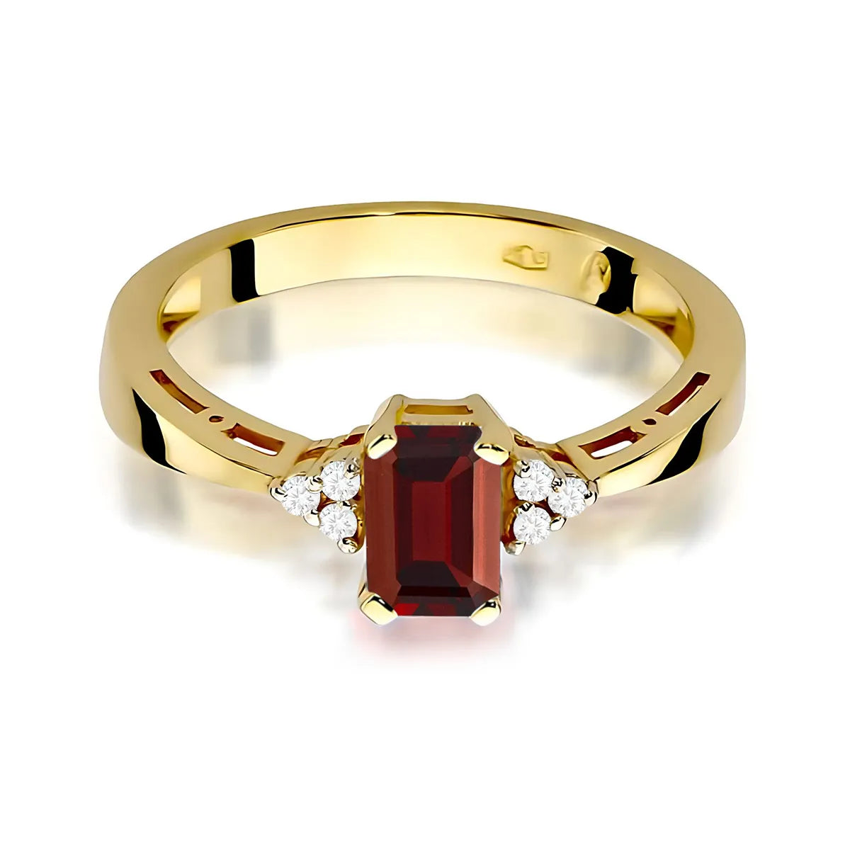 zlatý prsten s topazem 0,65 ct a diamanty - kopie