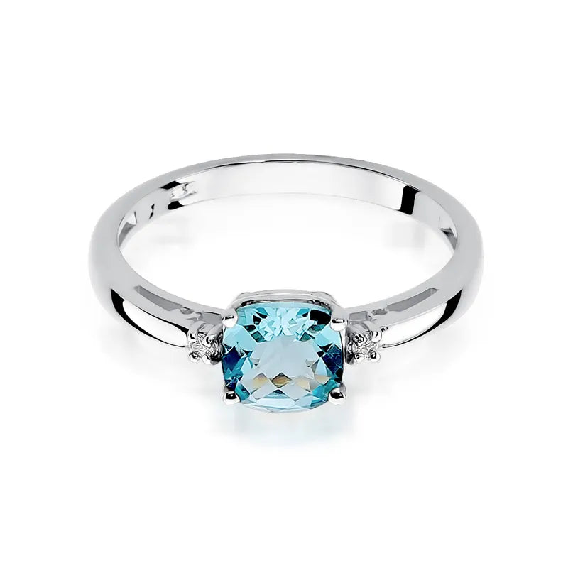 zlatý prsten s topazem 1,10 ct a diamanty w0003-tob-01
