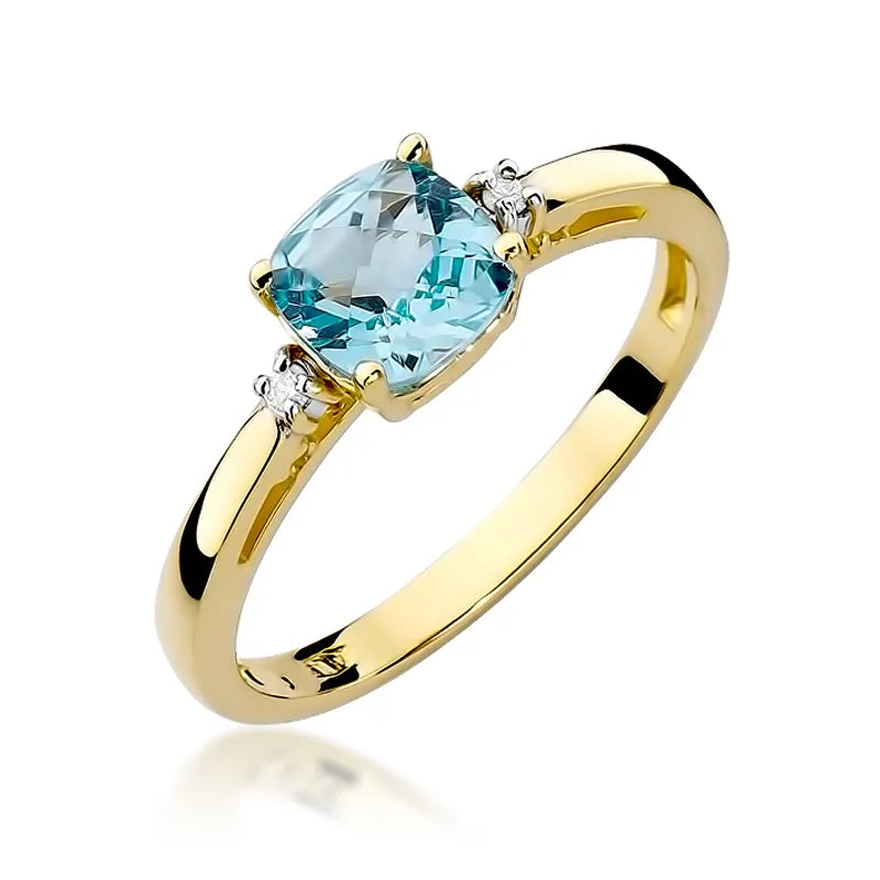 zlatý prsten s topazem 1,10 ct a diamanty w0003-tob-01