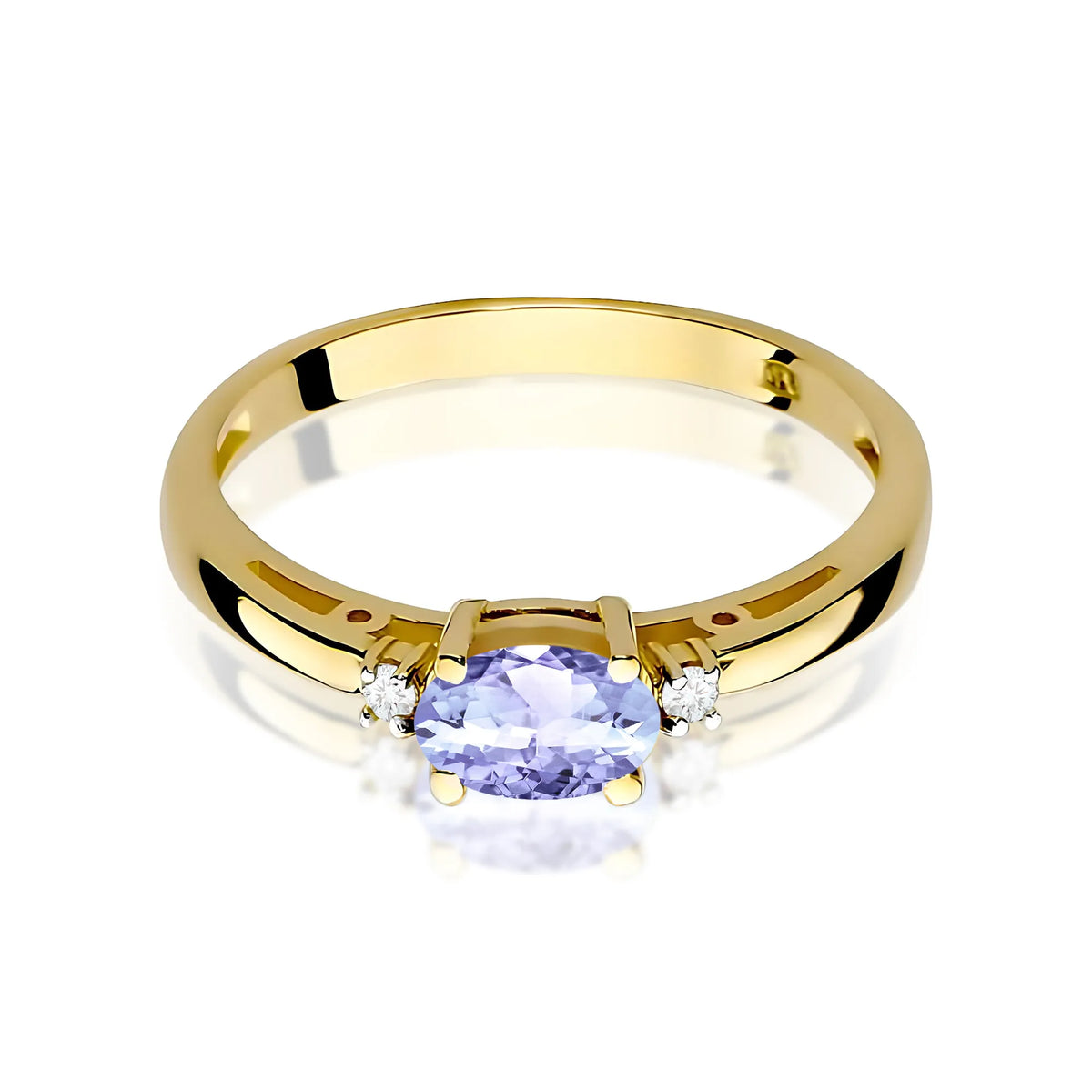 zlatý prsten s 0,40 ct tanzanitem a 0,029 ct diamanty w0006-tap-01