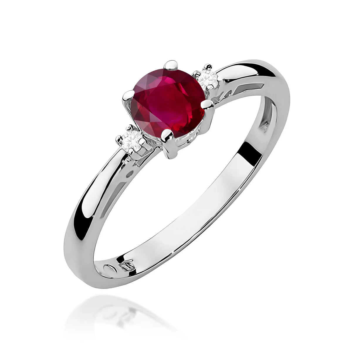 zlatý prsten s 0,60ct rubínem a diamanty w0010-rur-01