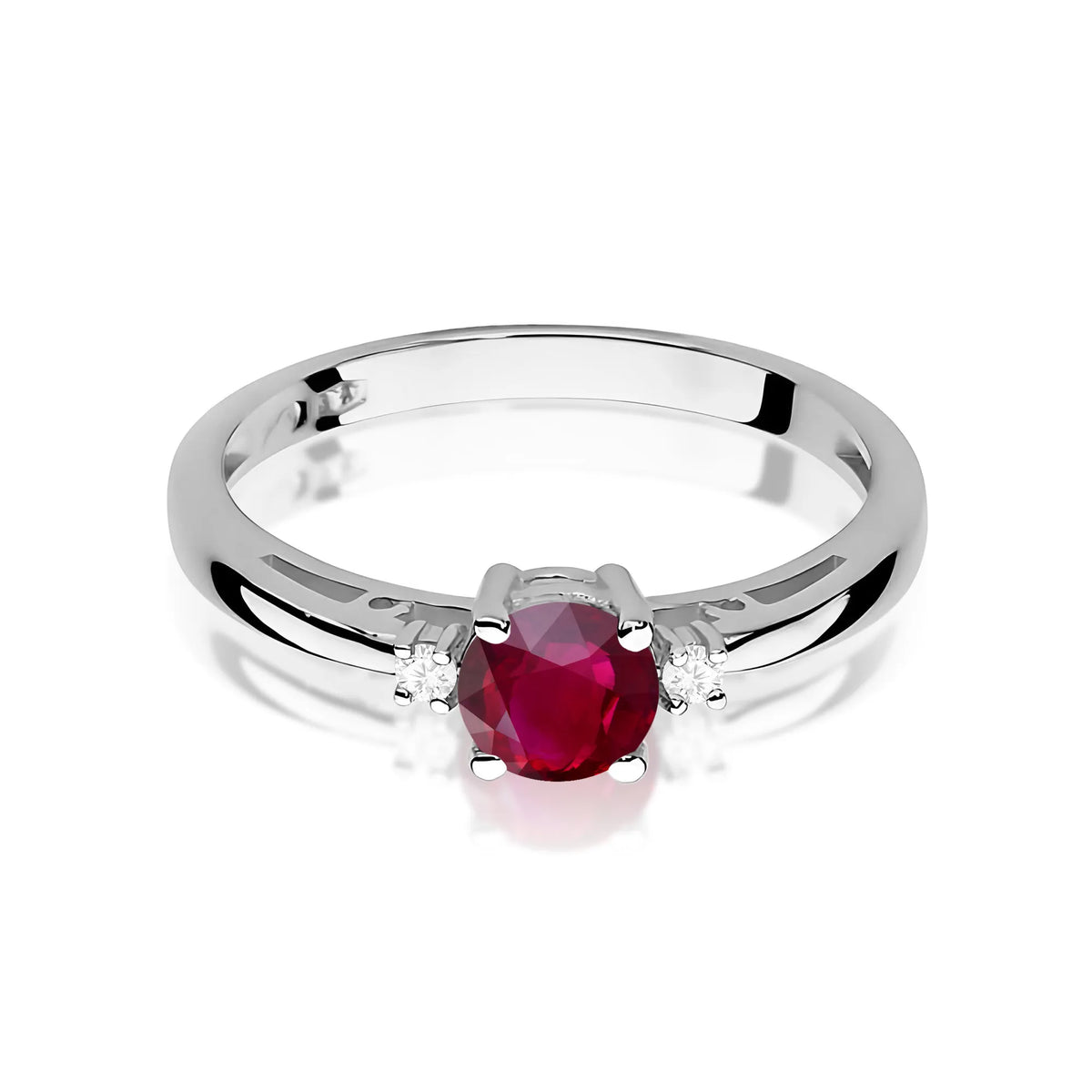 zlatý prsten s 0,60ct rubínem a diamanty w0010-rur-01