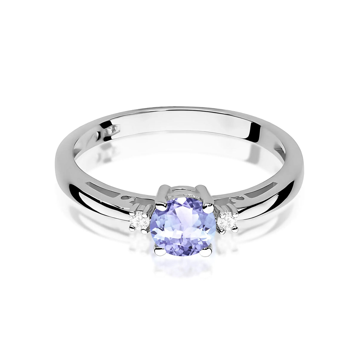 zlatý prsten s 0,50ct tanzanitem a diamanty w0010-tap-01