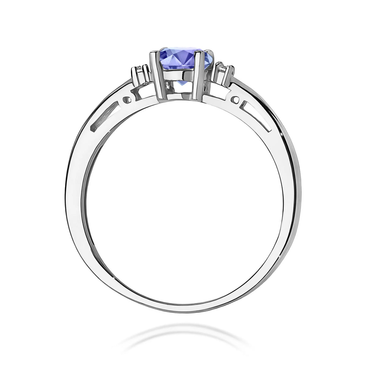 zlatý prsten s 0,50ct tanzanitem a diamanty w0010-tap-01