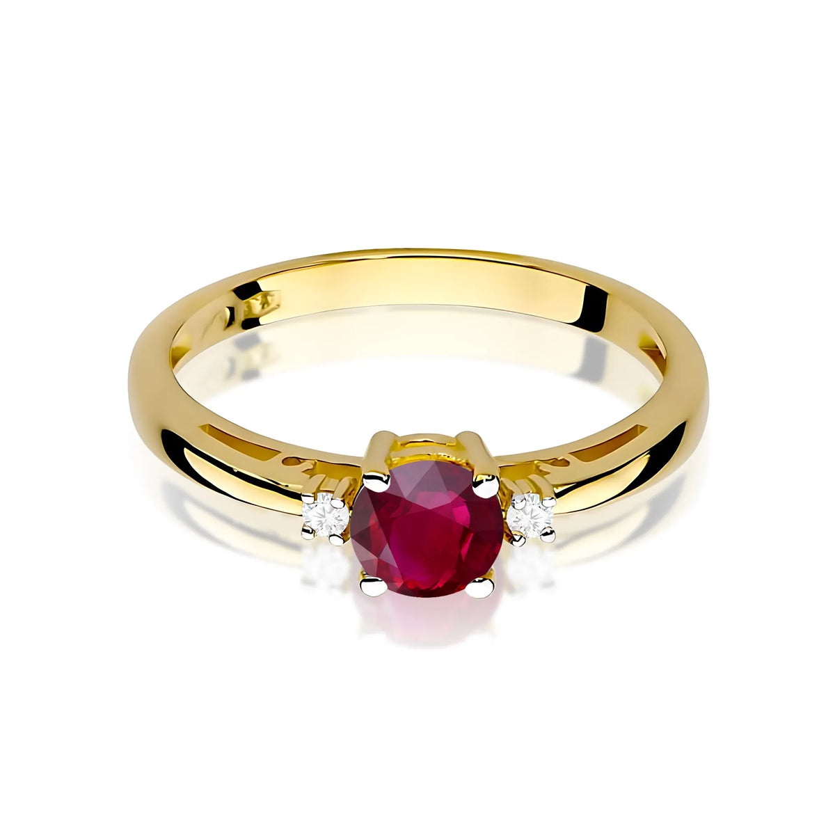 zlatý prsten s 0,60ct rubínem a diamanty w0010-rur-01