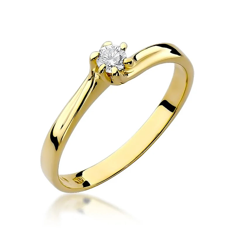 zlatý prsten s diamantem 0,10 ct w0021-diw-01