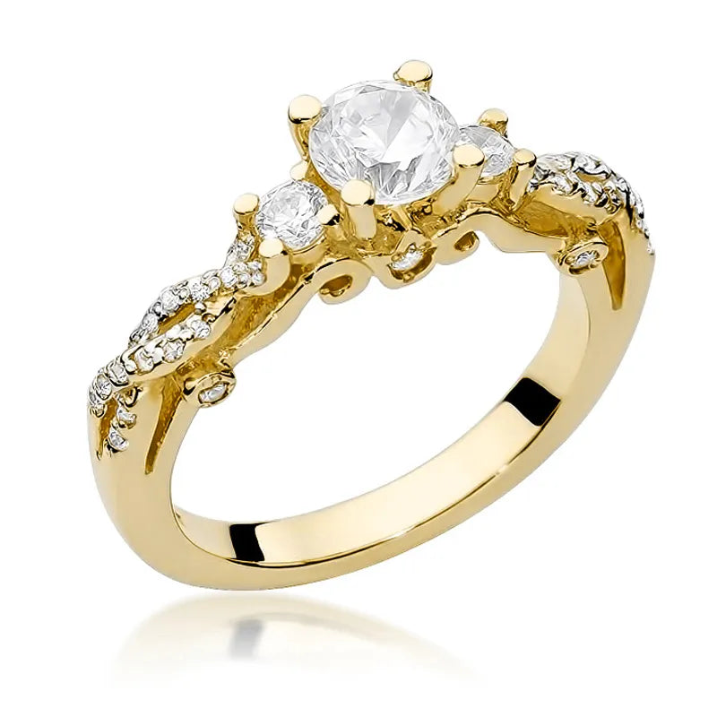 zlatý prsten s diamanty 0,50 ct a 0,339 ct w0023-diw-01