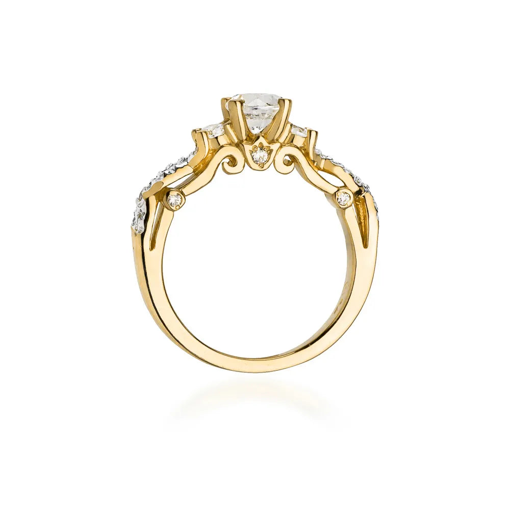 zlatý prsten s diamanty 0,50 ct a 0,339 ct w0023-diw-01