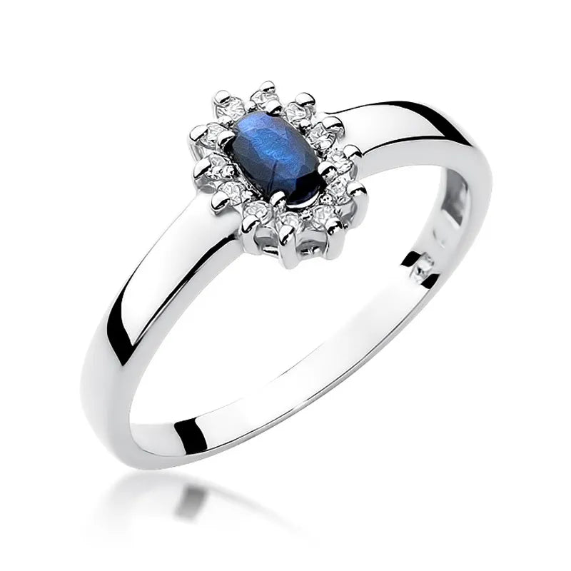 zlatý prsten s 0,30ct safírem a 0,103ct diamanty w0026-sab-01
