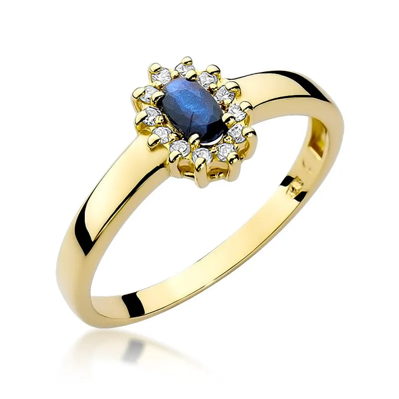 zlatý prsten s 0,30ct safírem a 0,103ct diamanty w0026-sab-01