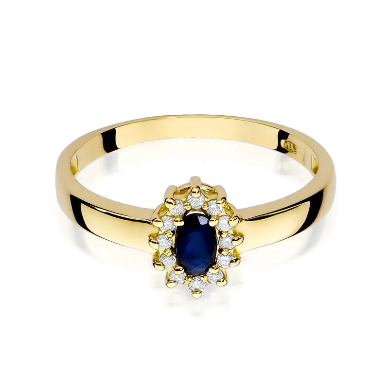 zlatý prsten s 0,30ct safírem a 0,103ct diamanty w0026-sab-01