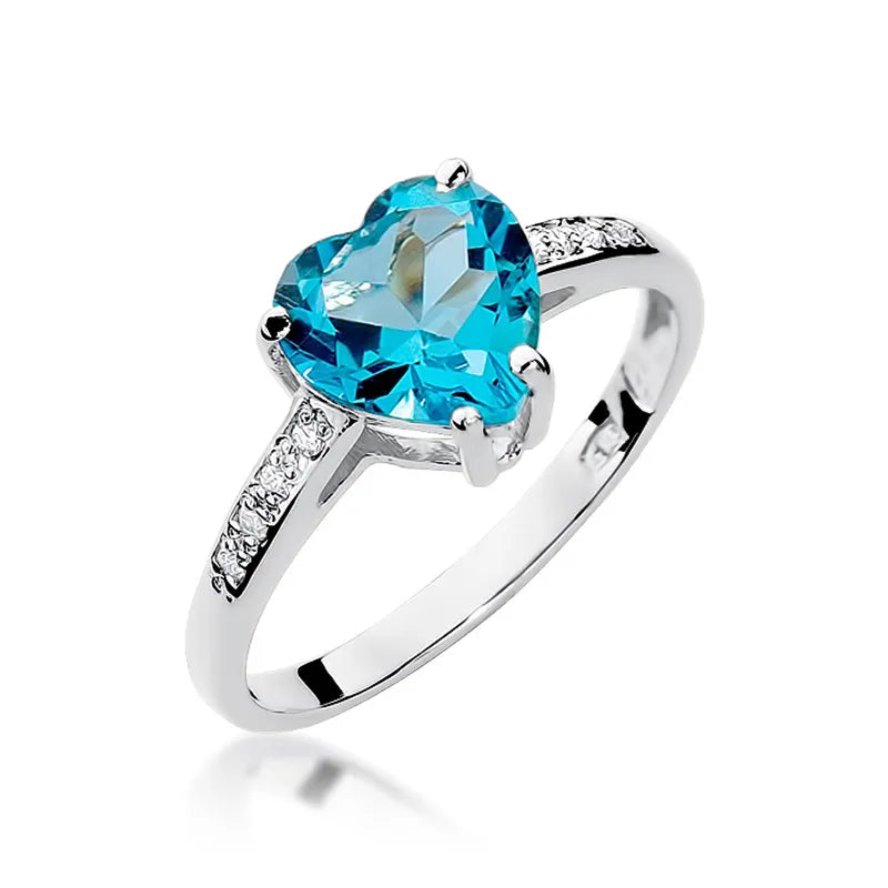 zlatý prsten s topazem 1,20 ct a diamanty 0,04 ct w0031-tob-01