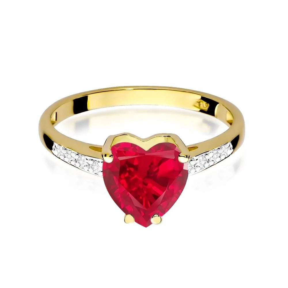 zlatý prsten s 1,70ct rubínem a 0,04ct diamanty w0031-rur-01