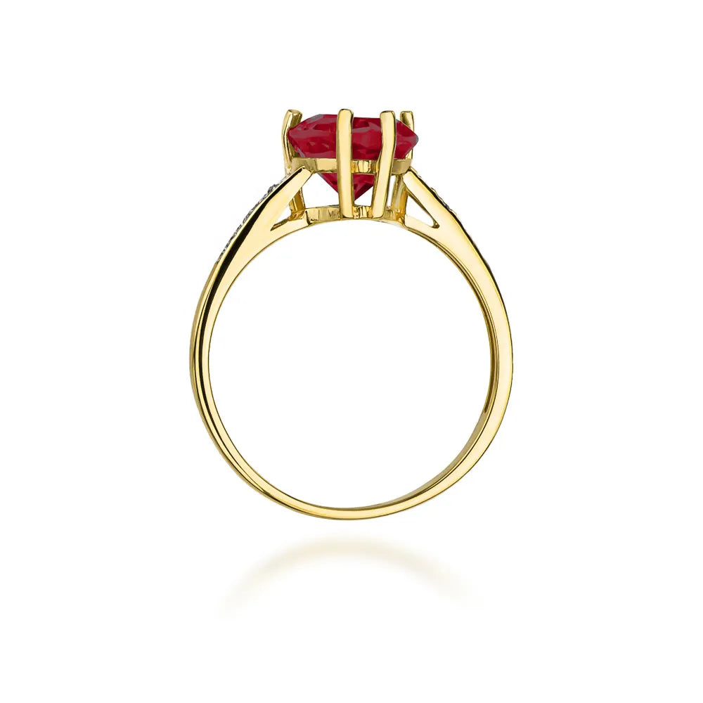 zlatý prsten s 1,70ct rubínem a 0,04ct diamanty w0031-rur-01
