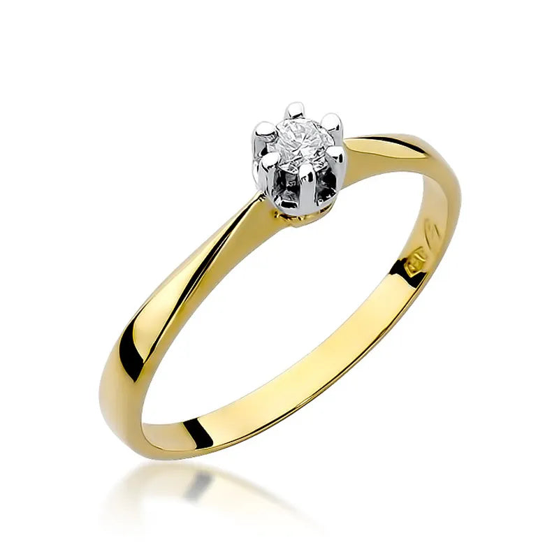 zlatý prsten s diamantem 0,10 ct w0036-diw-01