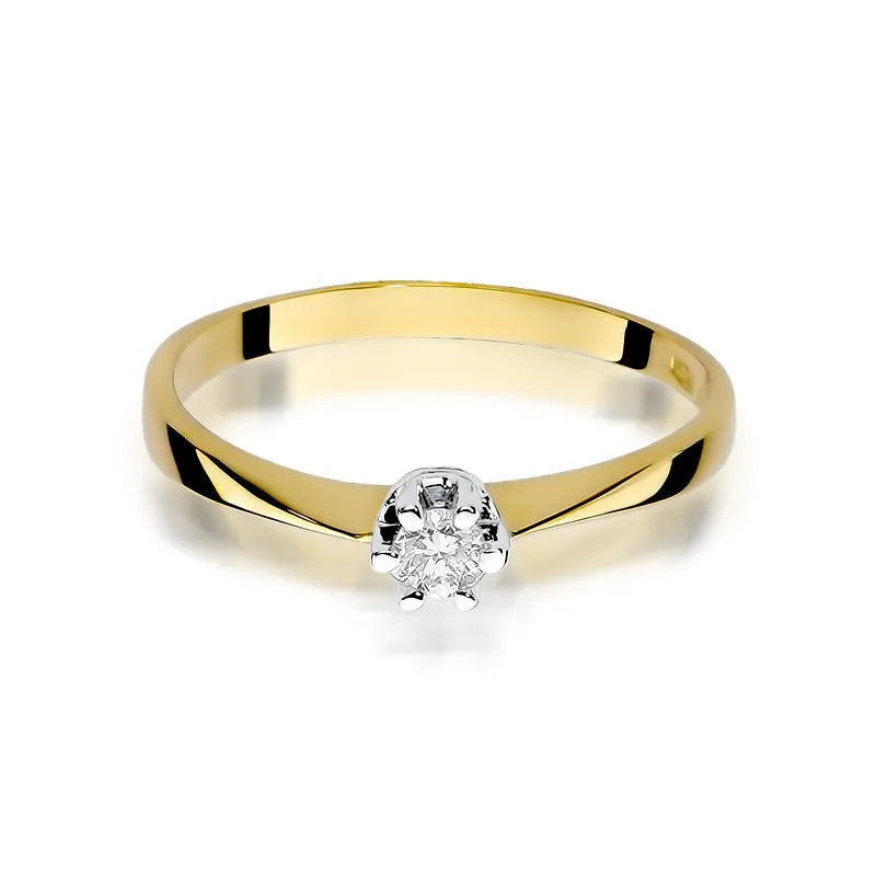 zlatý prsten s diamantem 0,10 ct w0036-diw-01