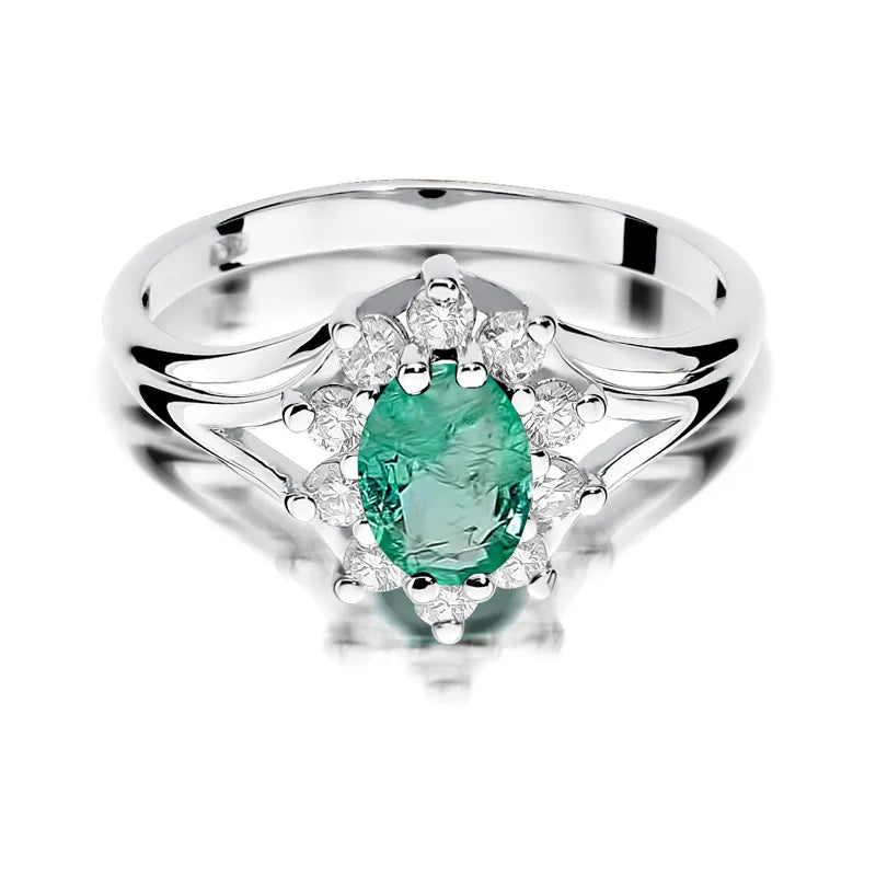 zlatý prsten s 0,80ct smaragdem a 0,30ct diamanty w0037-emg-01