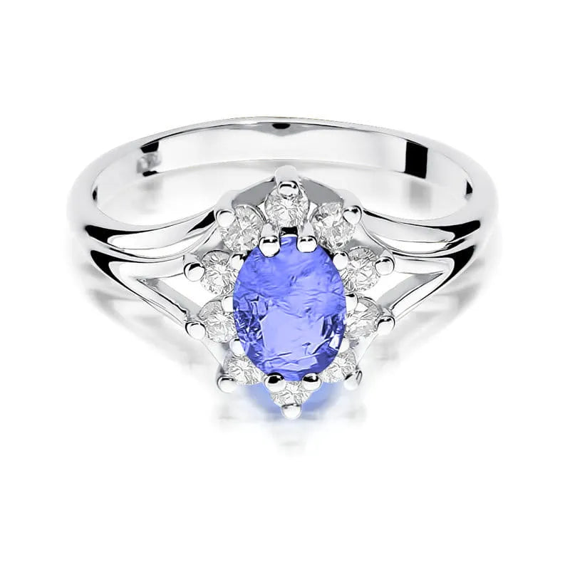 zlatý prsten s 0,70ct tanzanitem a 0,30ct diamanty w0037-tap-01