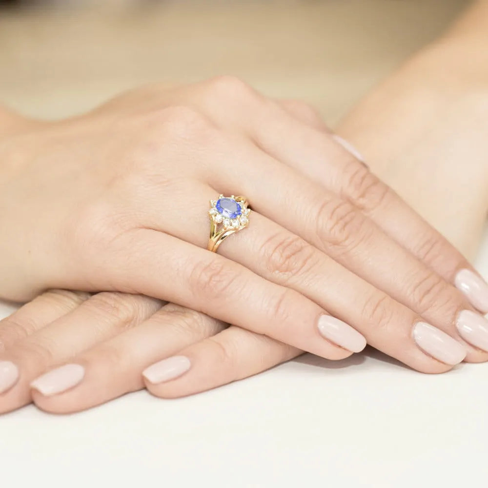zlatý prsten s 0,70ct tanzanitem a 0,30ct diamanty w0037-tap-01
