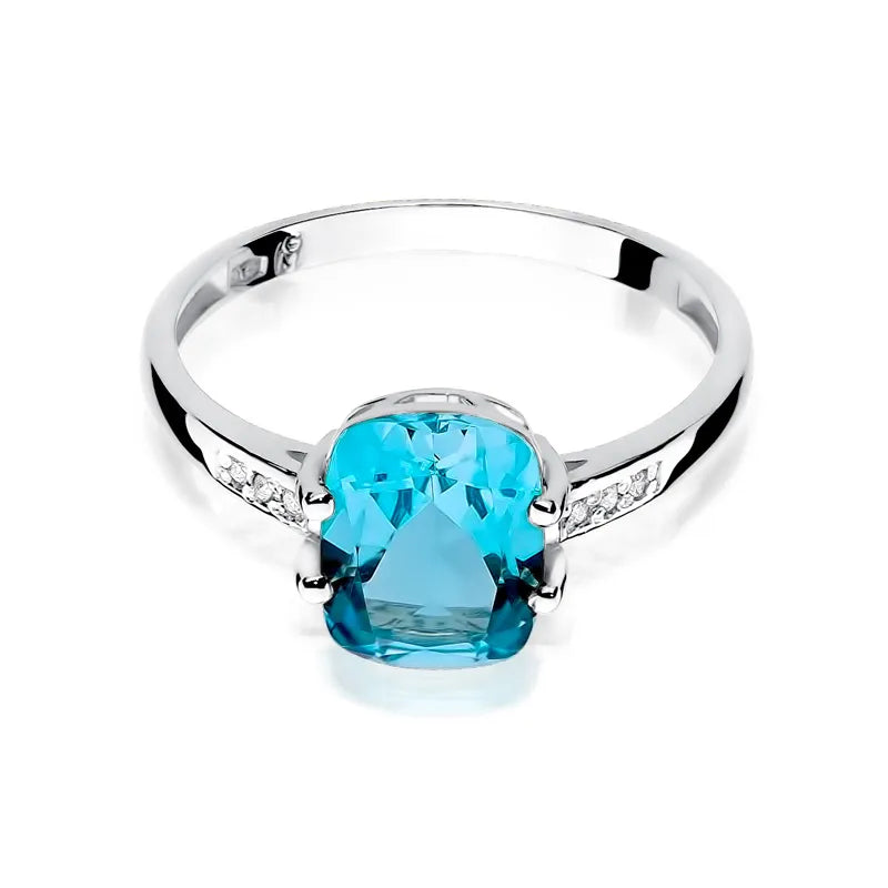 zlatý prsten se 2 topazy o hmotnosti 0,40 ct a diamanty o hmotnosti 0,03 ct w0038-tob-01