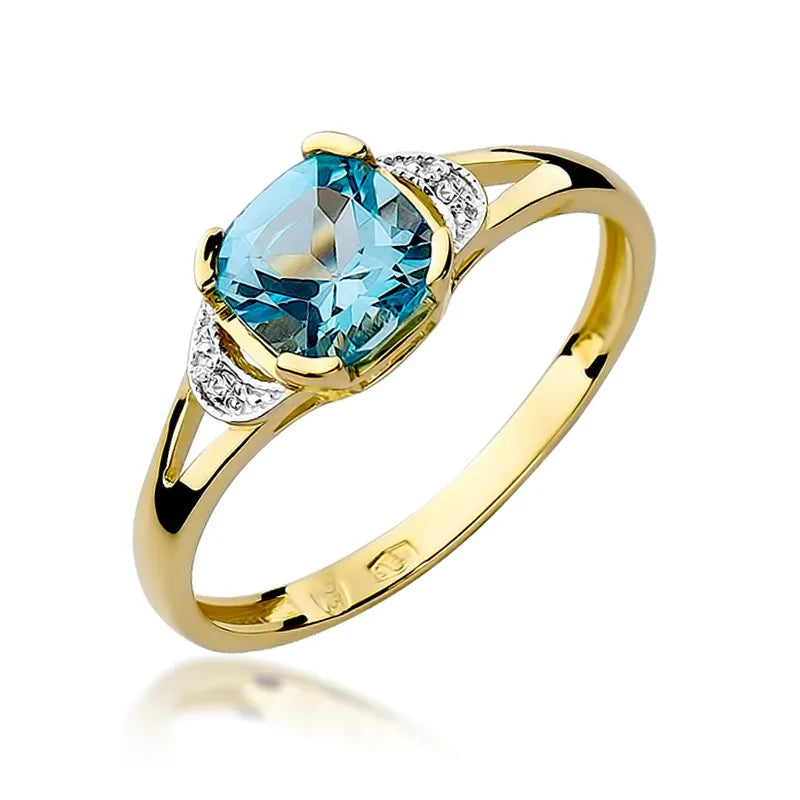 zlatý prsten s topazem 1,10 ct a diamanty 0,01 ct w0040-tob-01