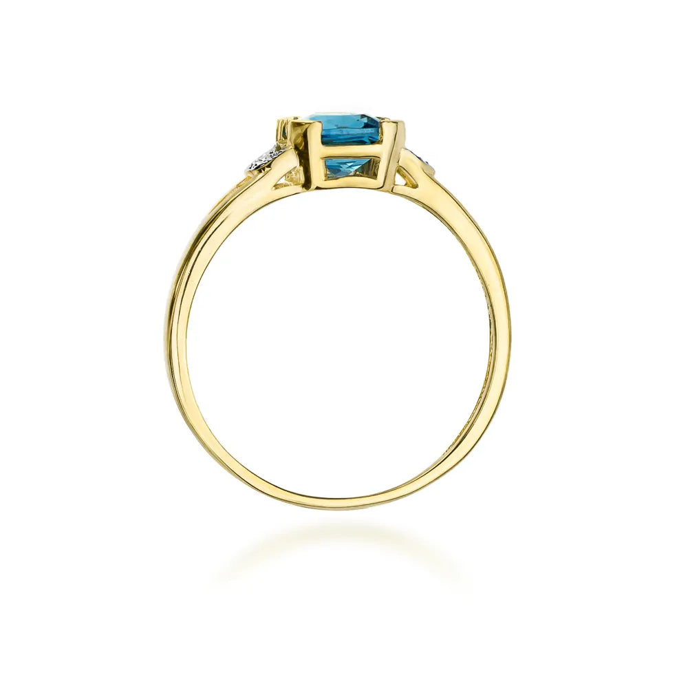 zlatý prsten s topazem 1,10 ct a diamanty 0,01 ct w0040-tob-01