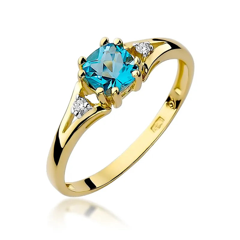 zlatý prsten s topazem 0,70 ct a diamanty 0,029 ct w0044-tob-01