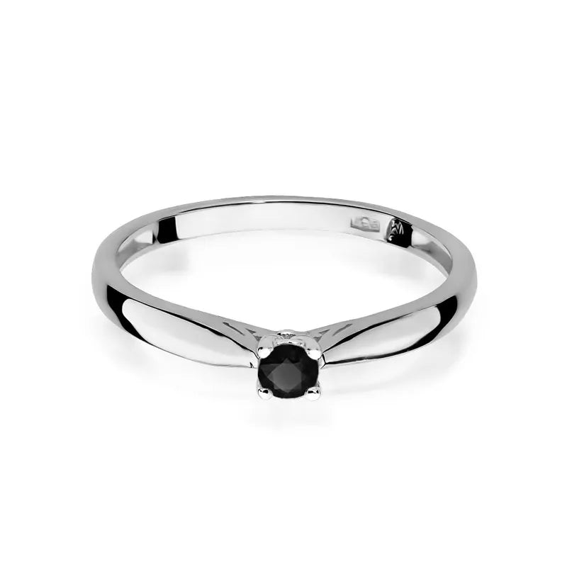 zlatý prsten s černým diamantem 0,12 ct w0045-dib-01
