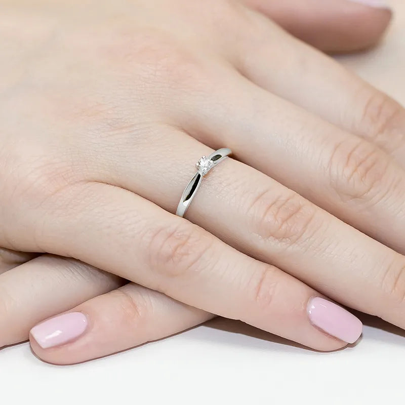 zlatý prsten s diamantem 0,10 ct w0045-diw-01