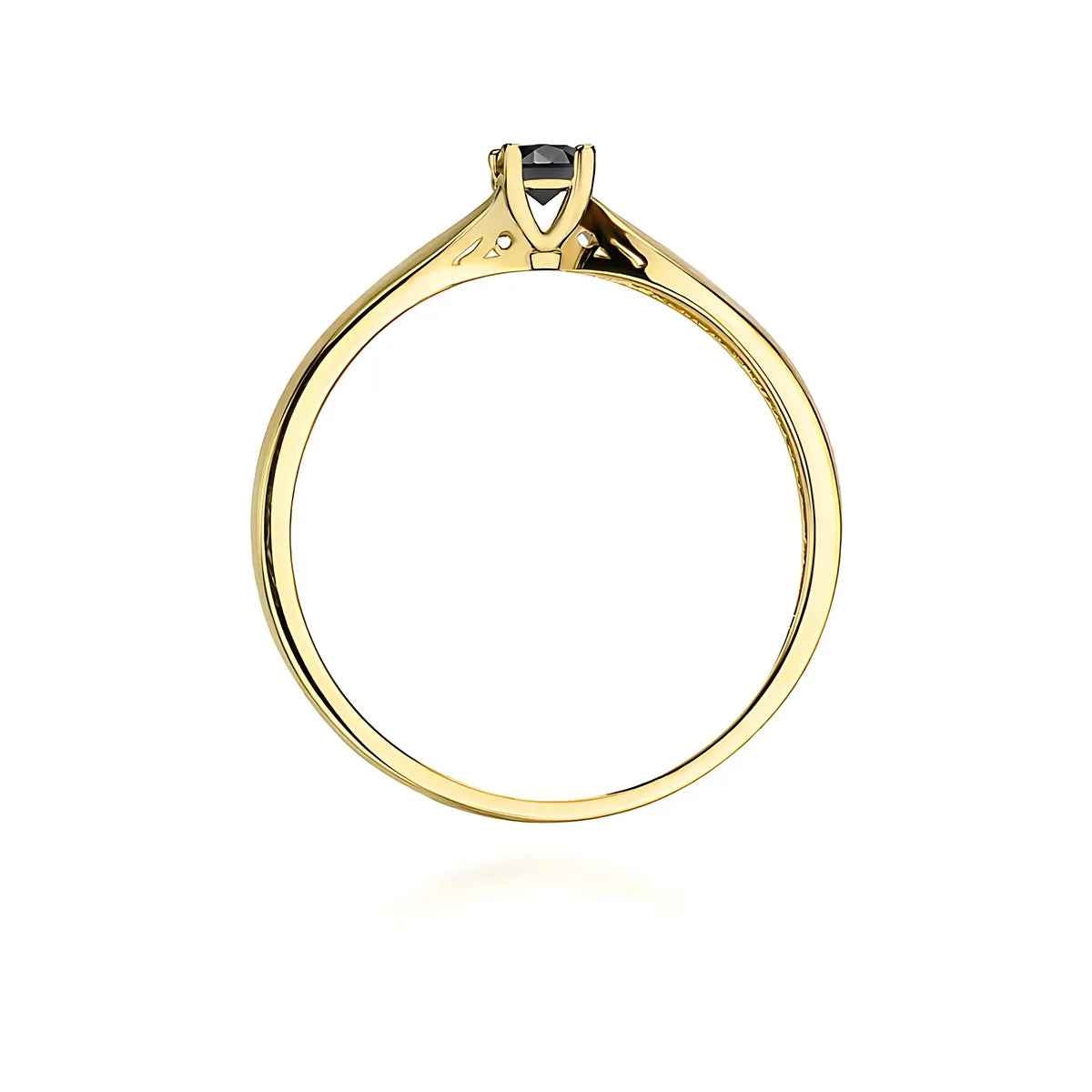 zlatý prsten s černým diamantem 0,12 ct w0045-dib-01
