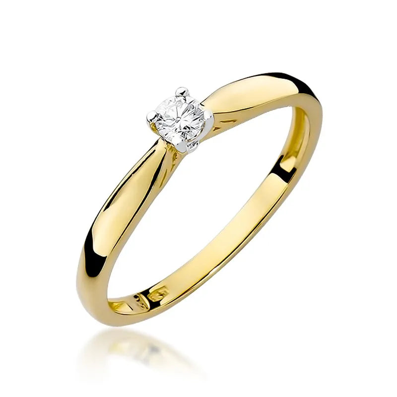 zlatý prsten s diamantem 0,10 ct w0045-diw-01