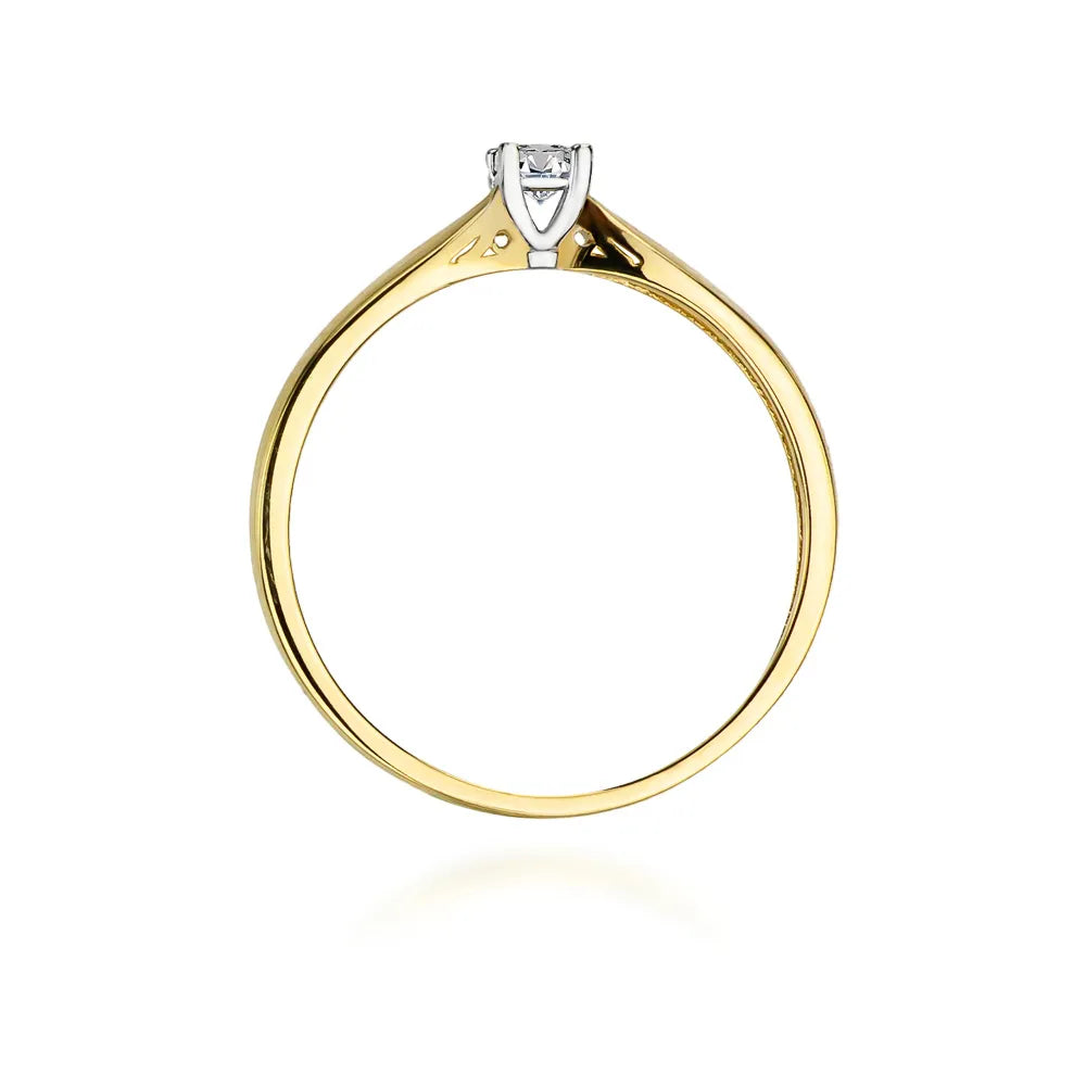 zlatý prsten s diamantem 0,10 ct w0045-diw-01