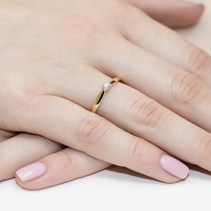 zlatý prsten s diamantem 0,10 ct w0045-diw-01
