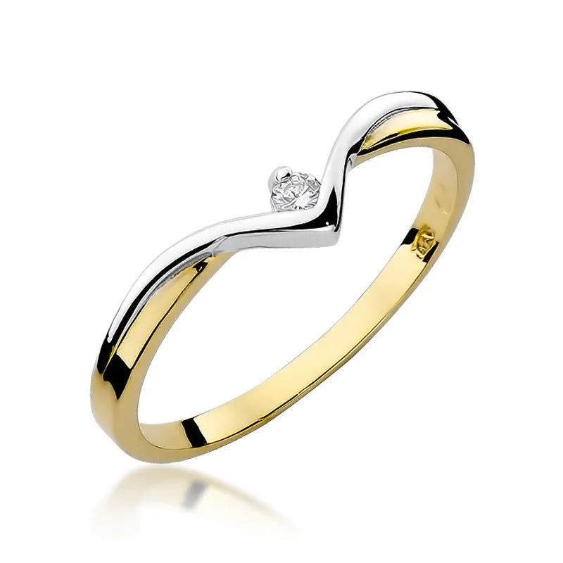 zlatý prsten s diamantem 0,04 ct w0051-diw-01
